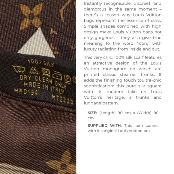New LV Monogram Trunk Scarf! - Picture 4 of 6